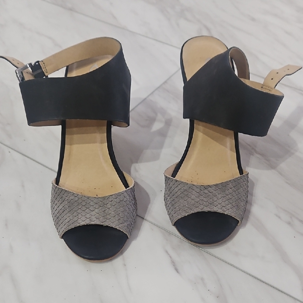 Black and Gray Women's Heels